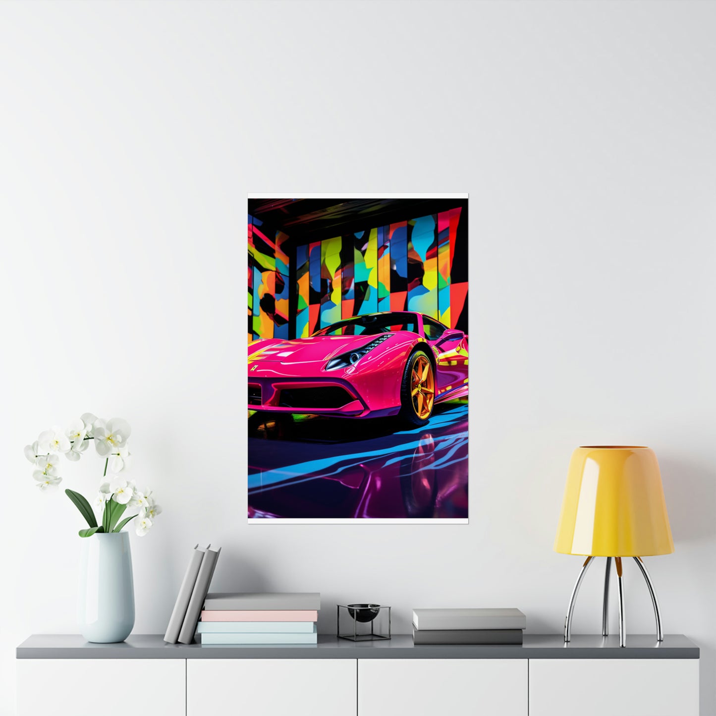 Premium Matte Vertical Posters Ferrari Flair Macro 1