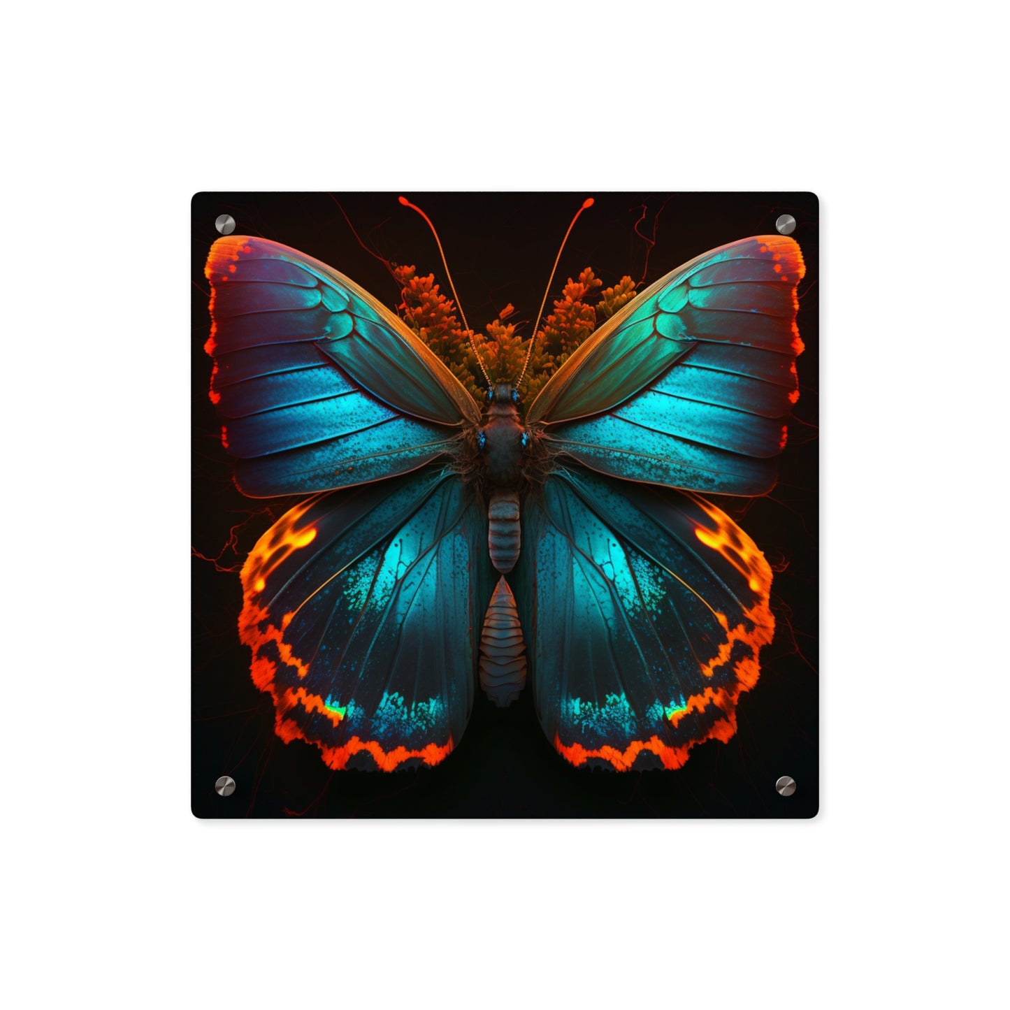 Acrylic Wall Art Panels Neon Butterfly Flair 3