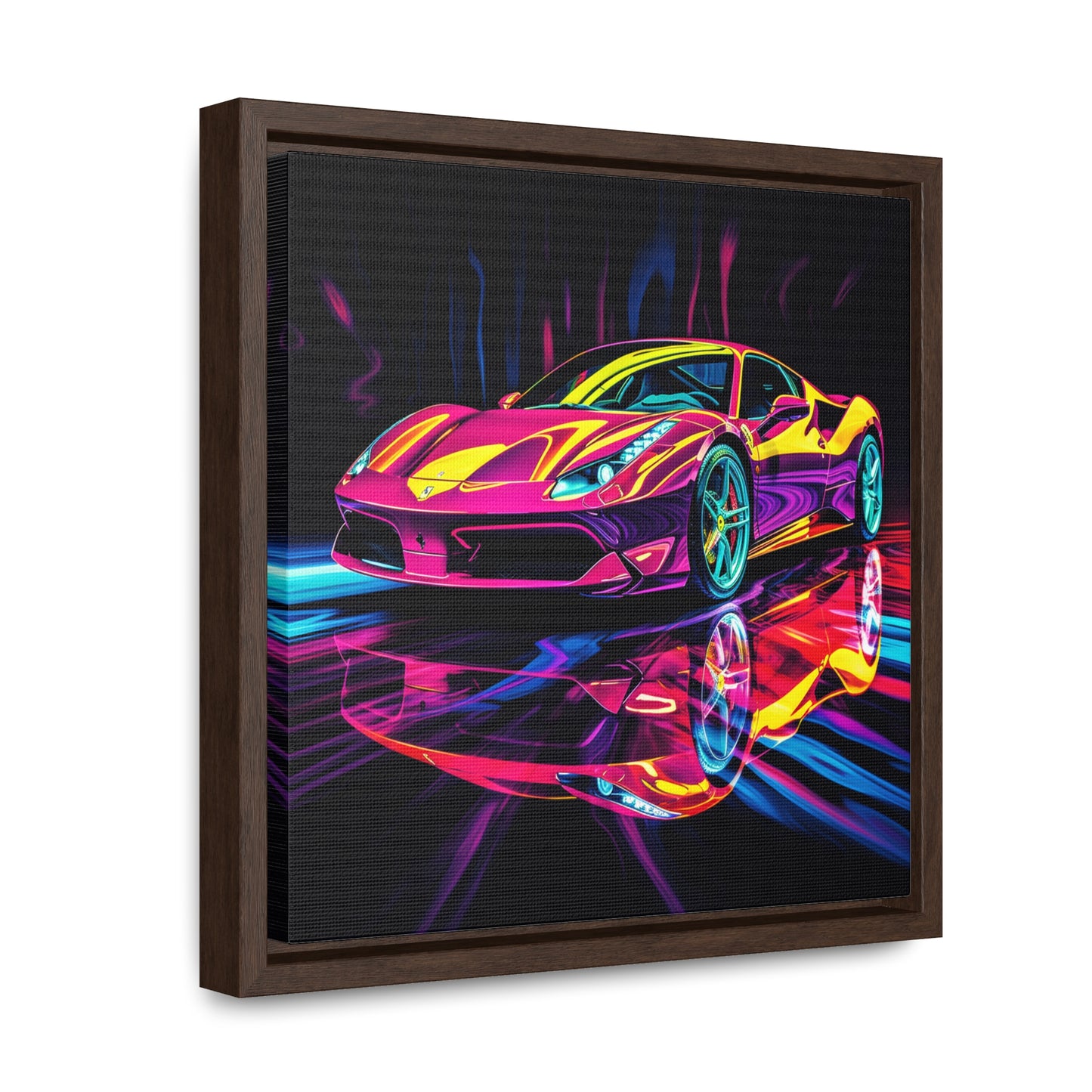 Gallery Canvas Wraps, Square Frame Pink Ferrari Macro 2