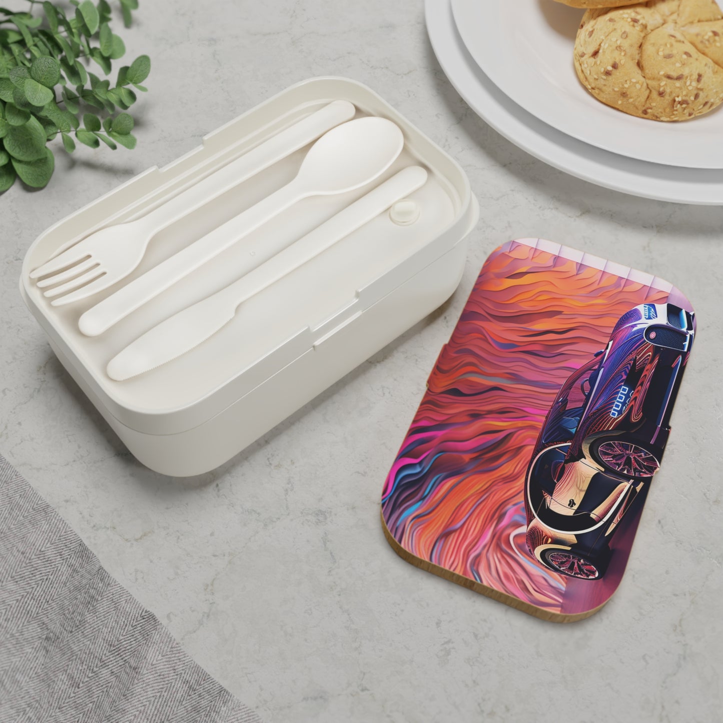 Bento Lunch Box Bugatti Abstract Flair 4