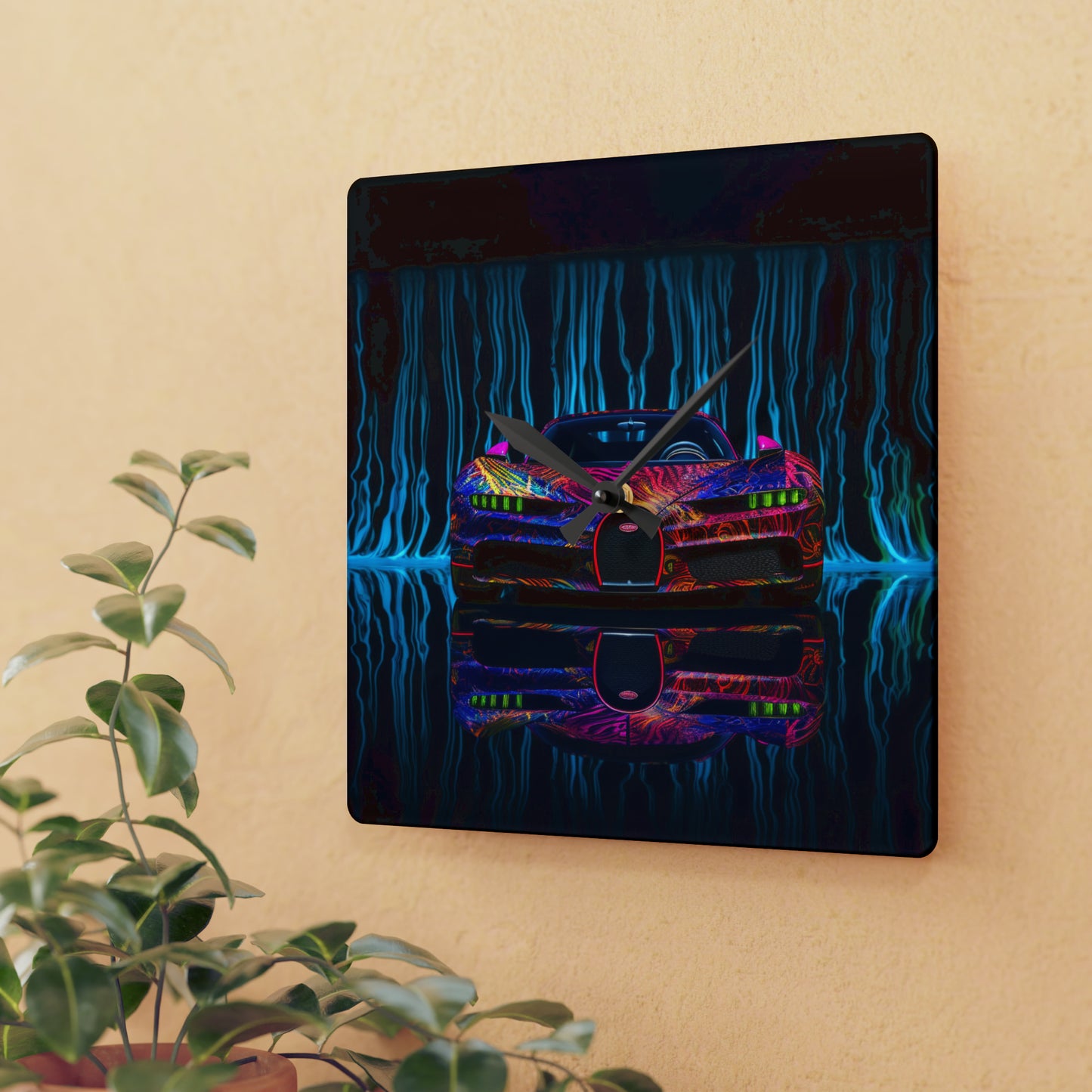 Acrylic Wall Clock Bugatti Water 3