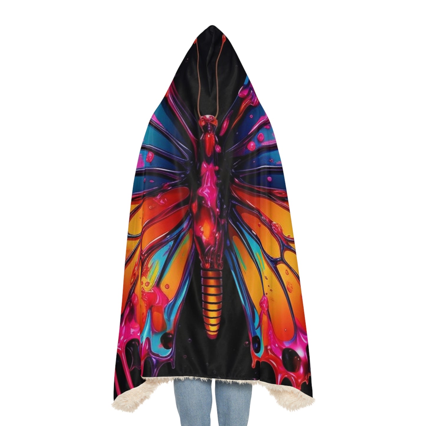 Snuggle Hooded Blanket Pink Butterfly Flair 1