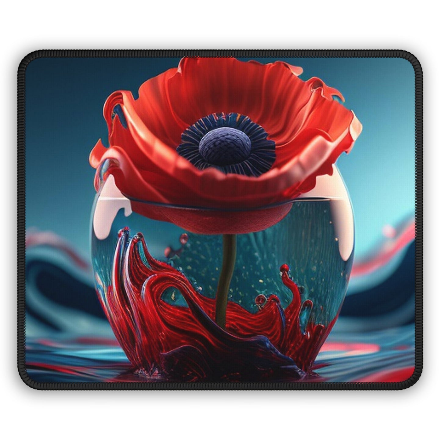 Gaming Mouse Pad  Red Anemone in a Vase 2