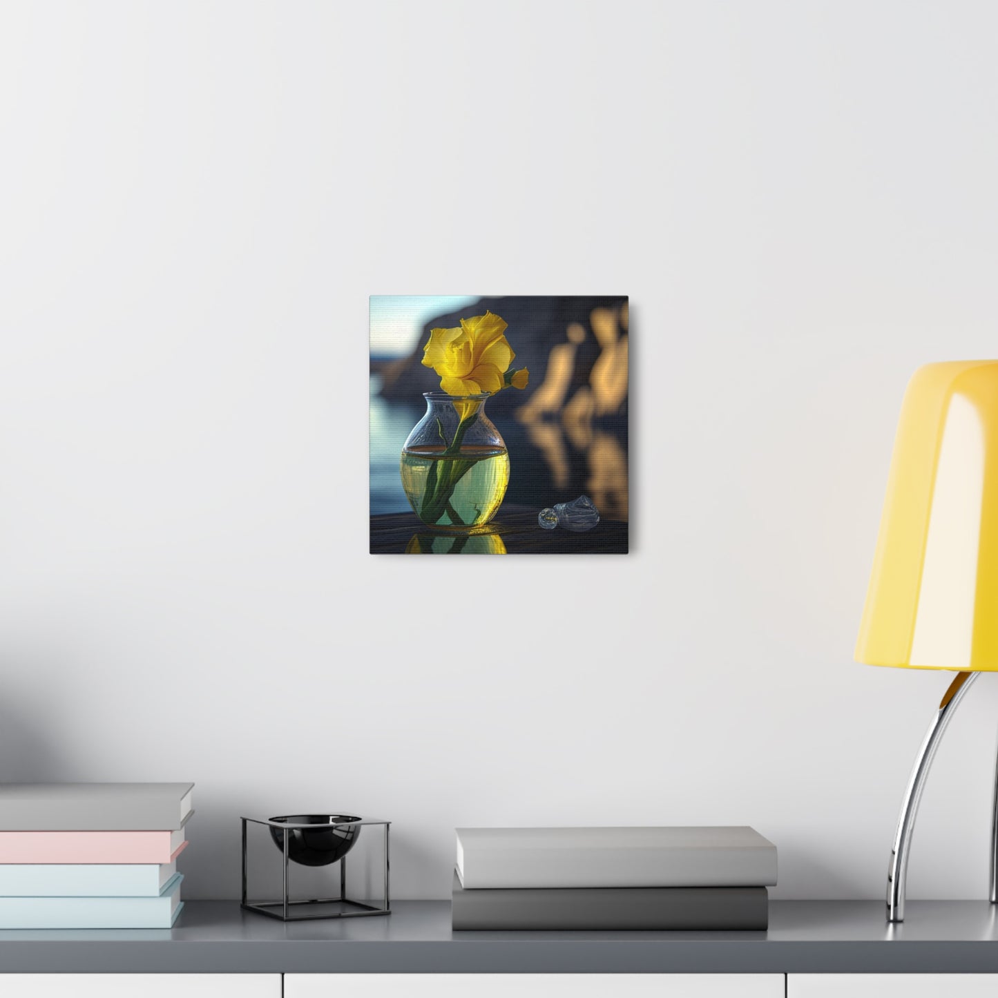 Canvas Gallery Wraps Yellow Gladiolus glass 3