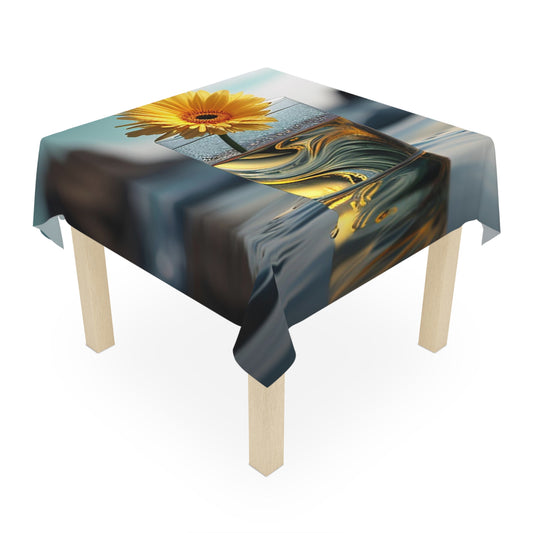 Tablecloth yello Gerbera glass 2