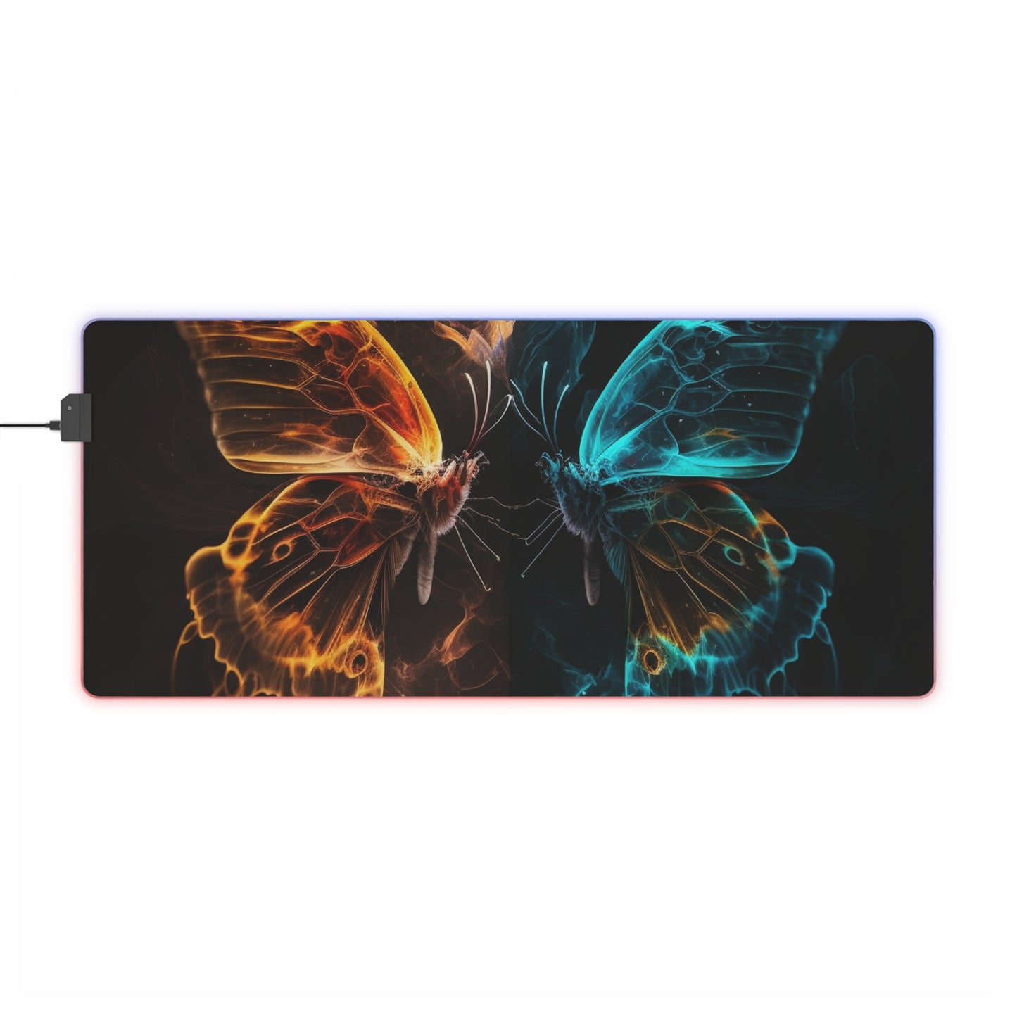 LED Gaming Mouse Pad Kiss Neon Butterfly 6