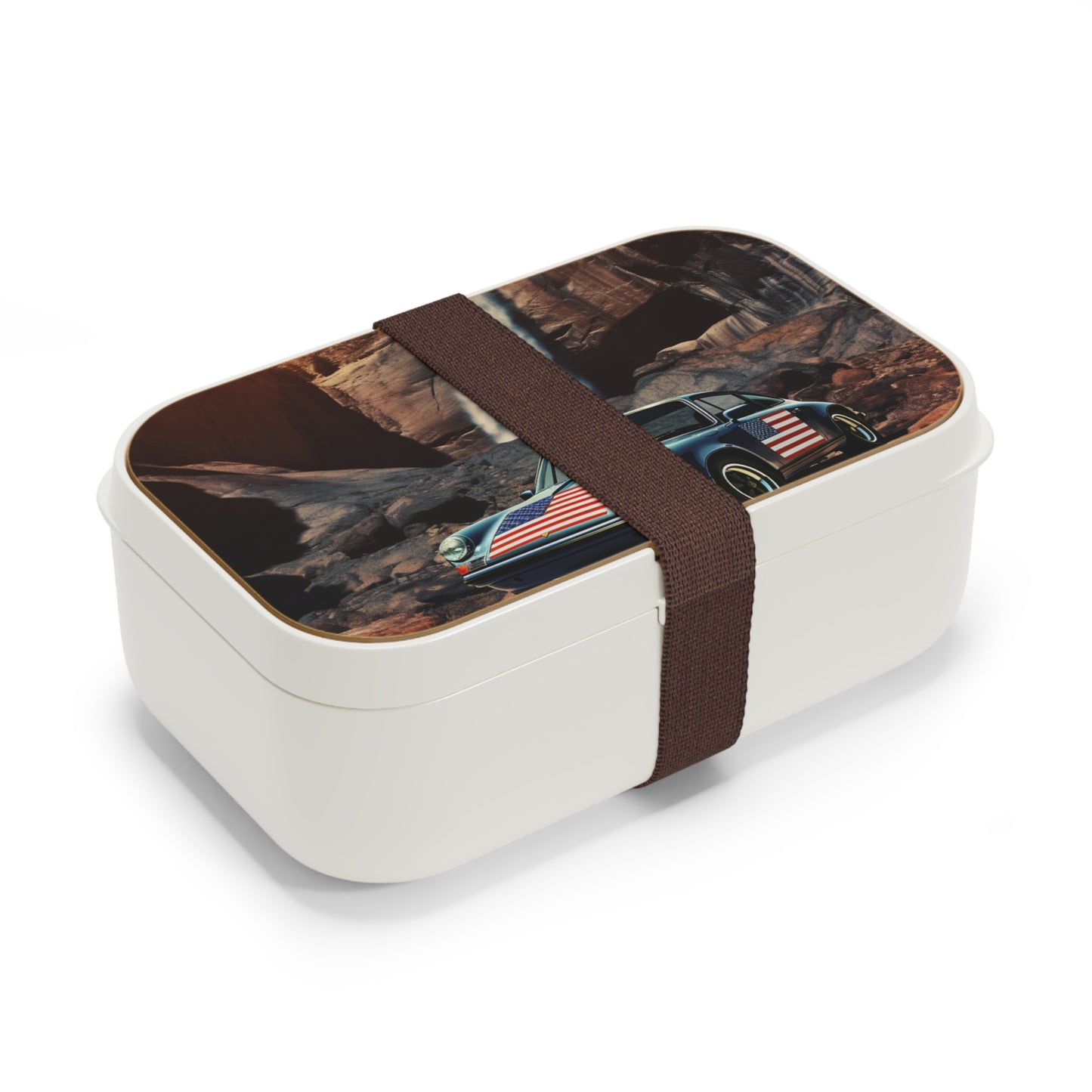 Bento Lunch Box American Flag Porsche Abstract 2