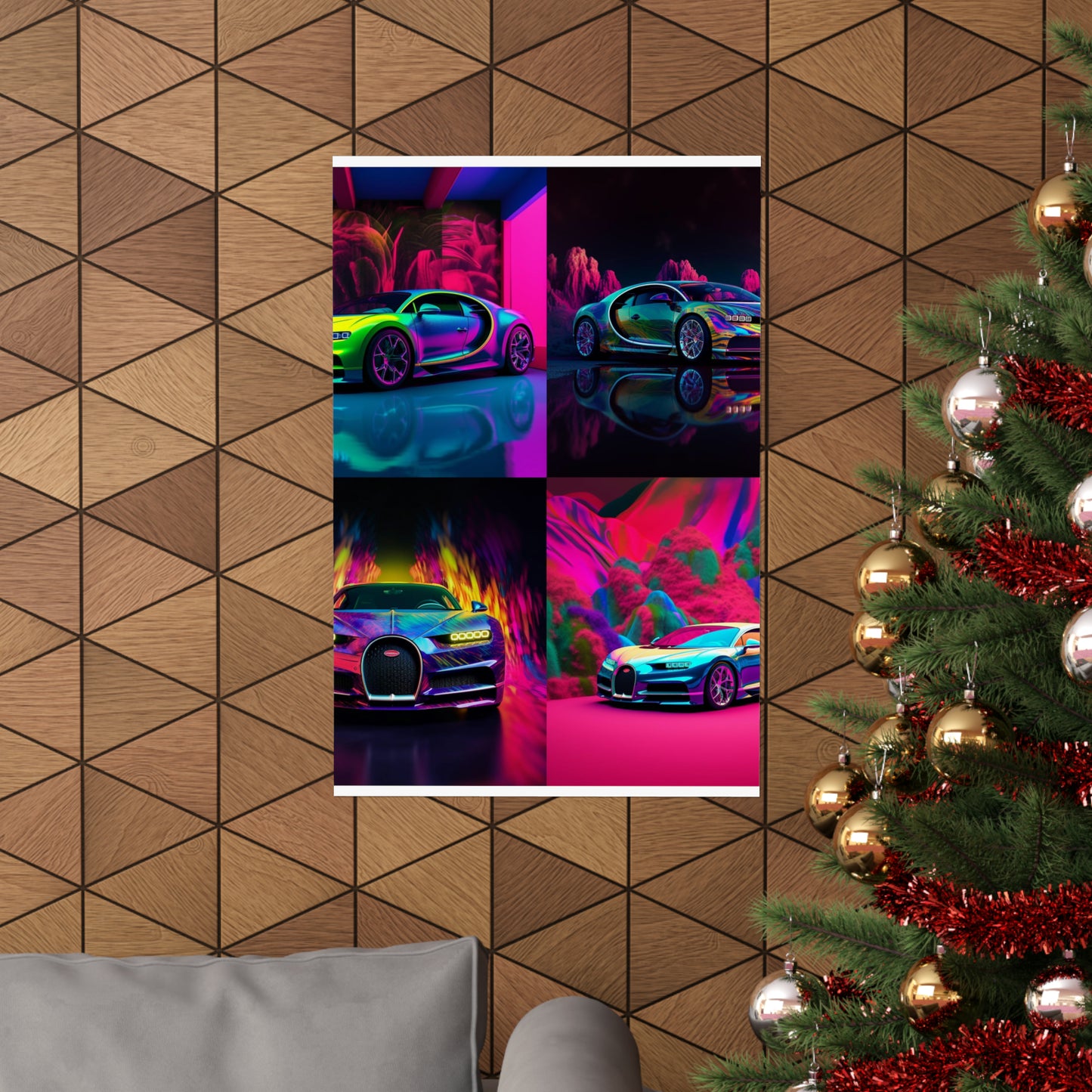 Premium Matte Vertical Posters Florescent Bugatti Flair 5