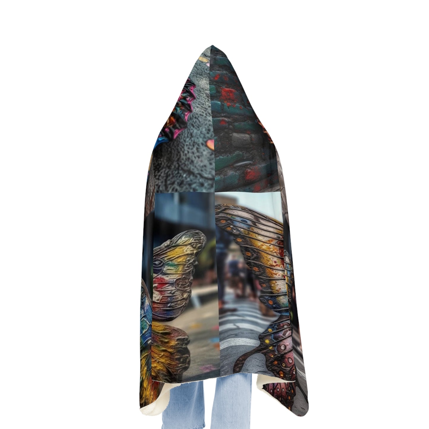 Snuggle Hooded Blanket Liquid Street Butterfly 5