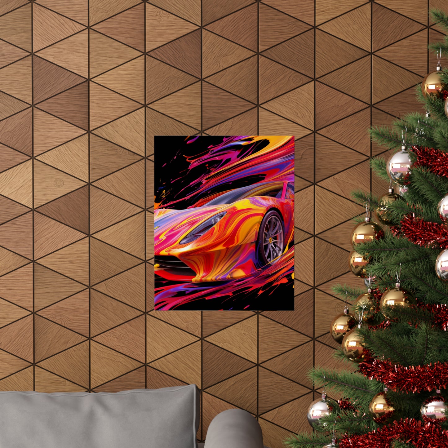 Premium Matte Vertical Posters Ferrari Water Fusion 2