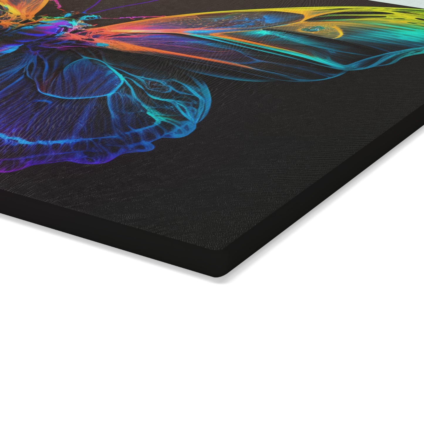 Glass Cutting Board Raw Hyper Color Butterfly 3