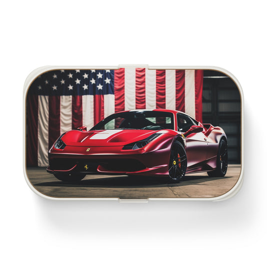 Bento Lunch Box American Flag Background Ferrari 3