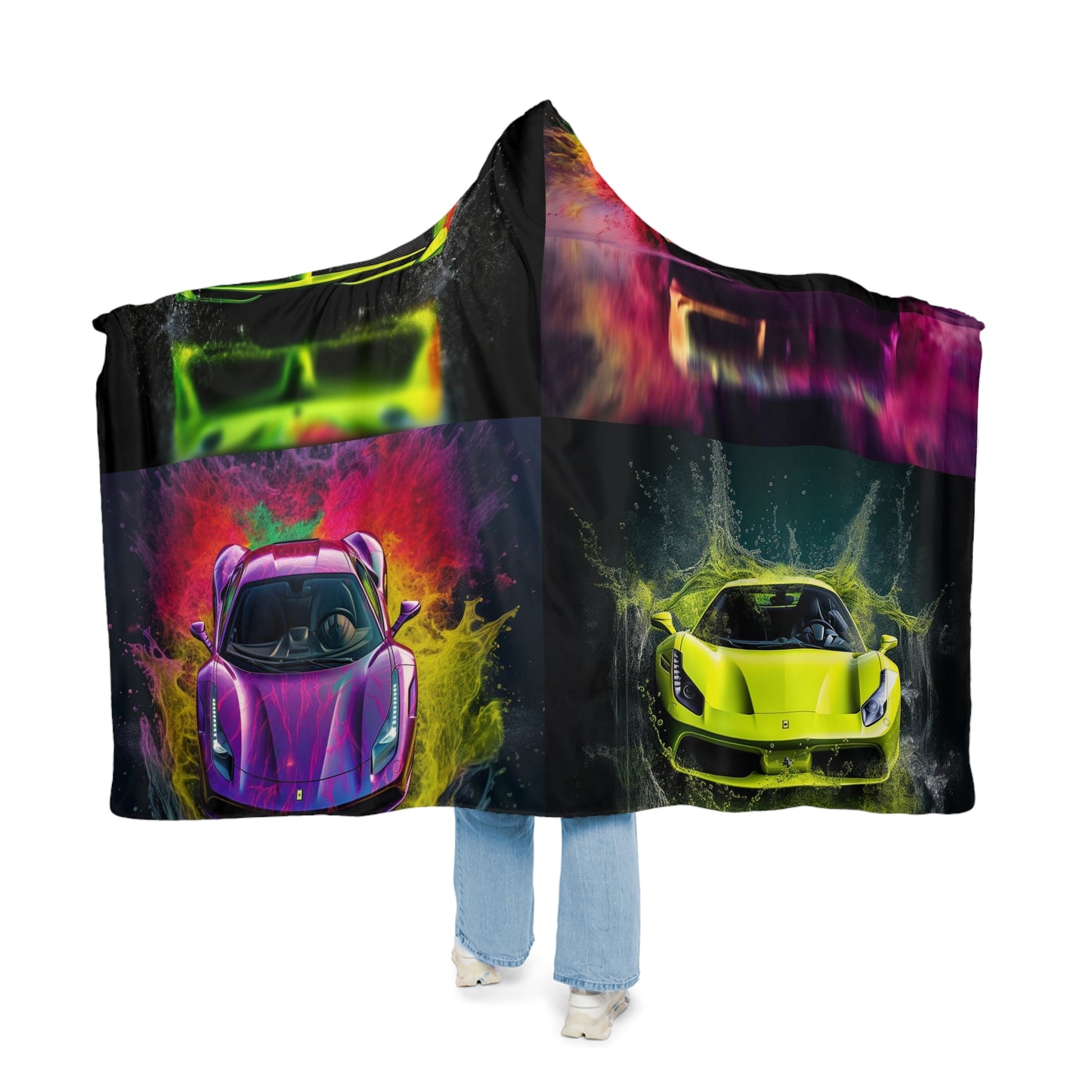 Snuggle Hooded Blanket Farrari Water 5