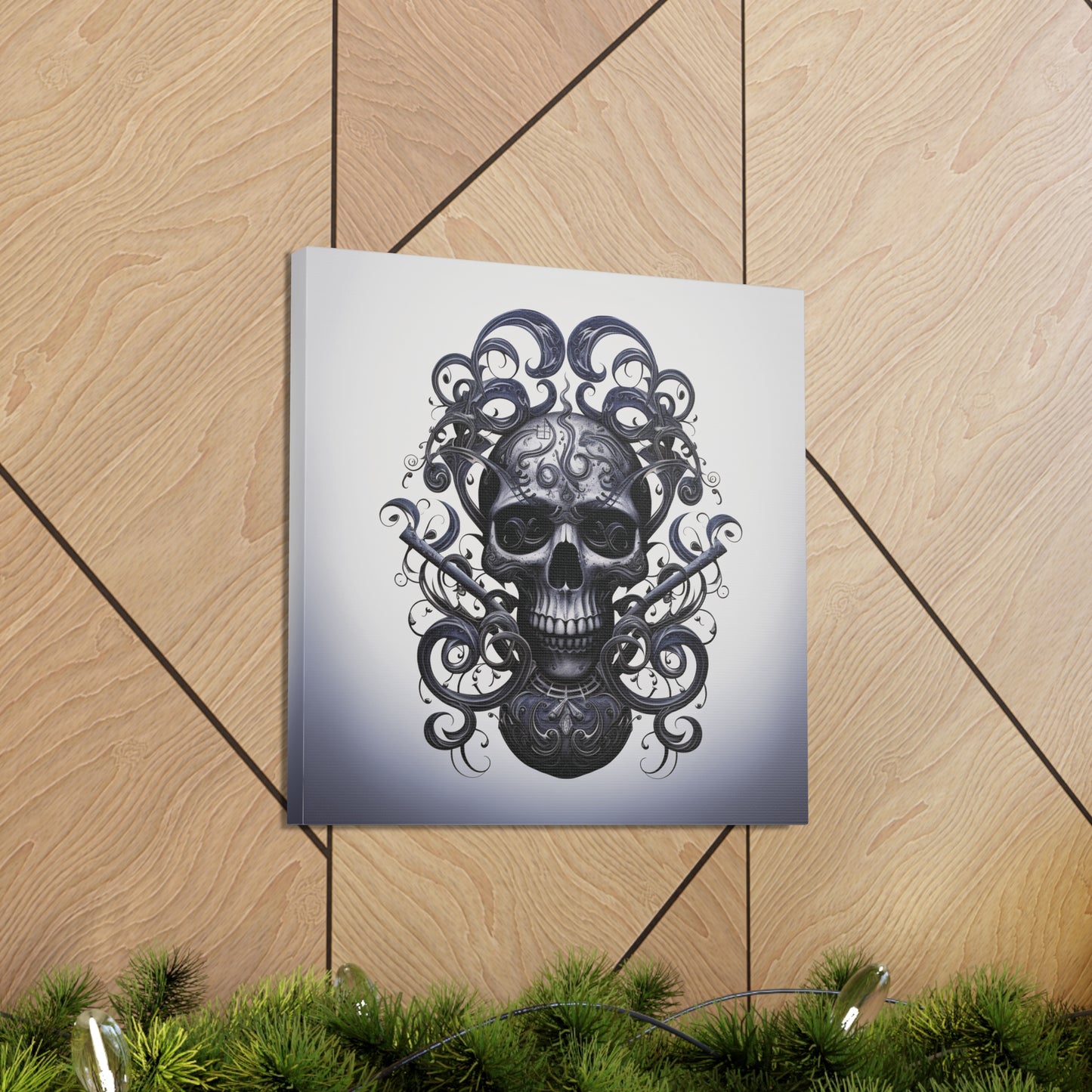 Canvas Gallery Wraps Skull Treble Clef 1