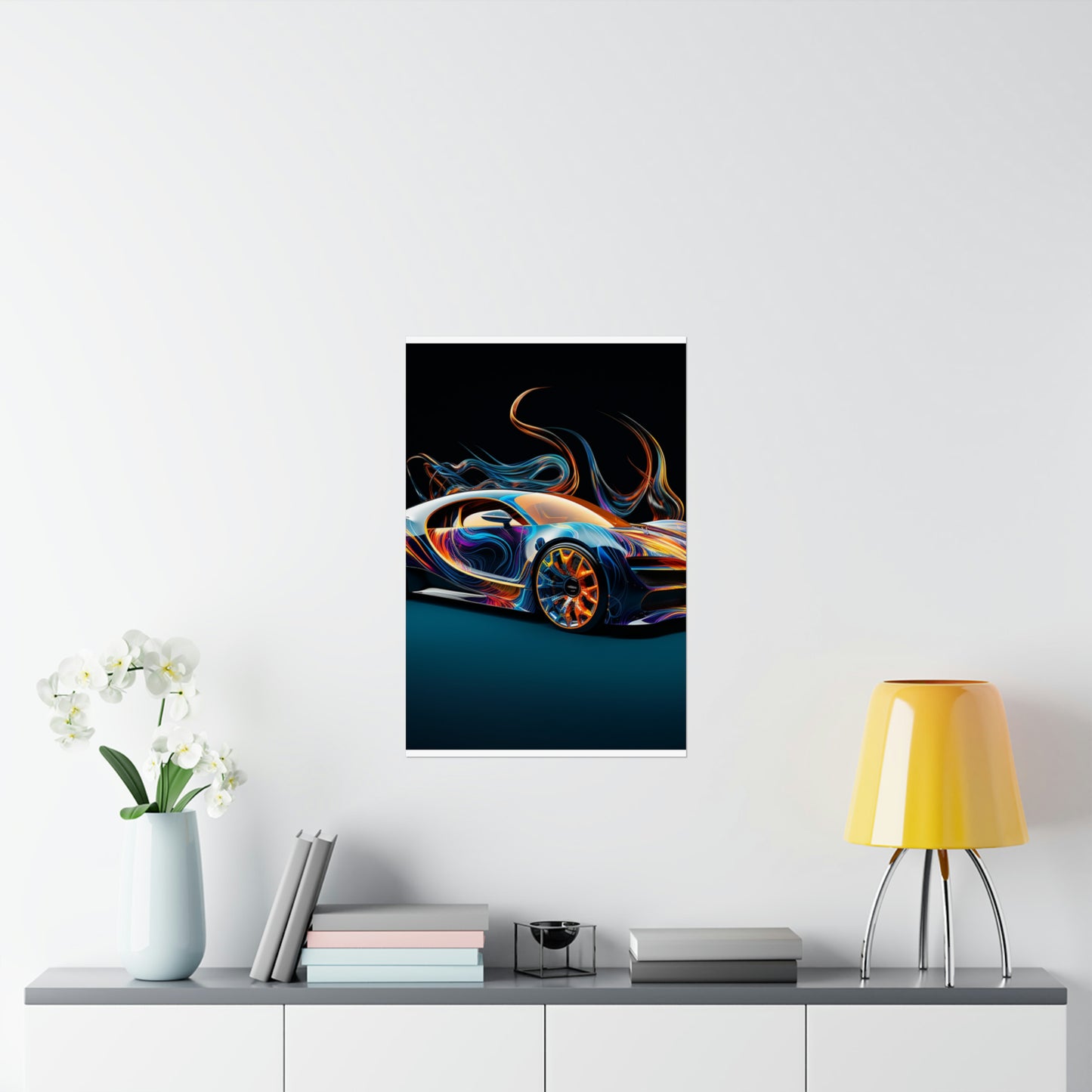 Premium Matte Vertical Posters Bugatti Abstract Flair 2