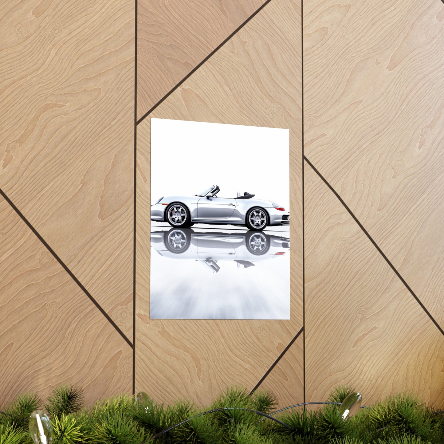 Premium Matte Vertical Posters 911 Speedster on water 3