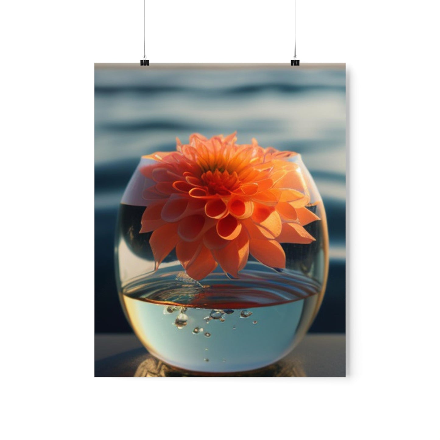 Premium Matte Vertical Posters Dahlia Orange 2