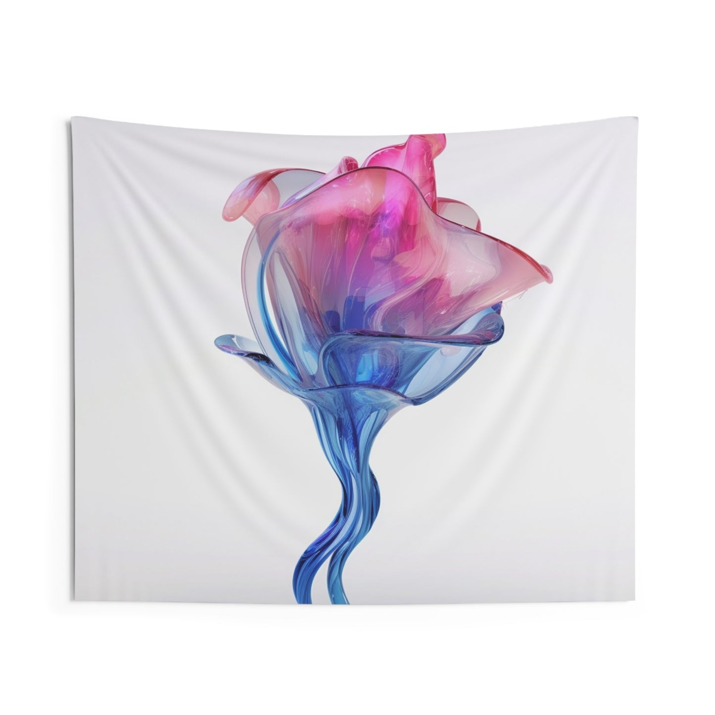Indoor Wall Tapestries Pink & Blue Tulip Rose 4