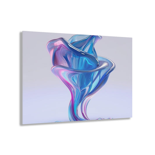 Acrylic Prints Pink & Blue Tulip Rose 2