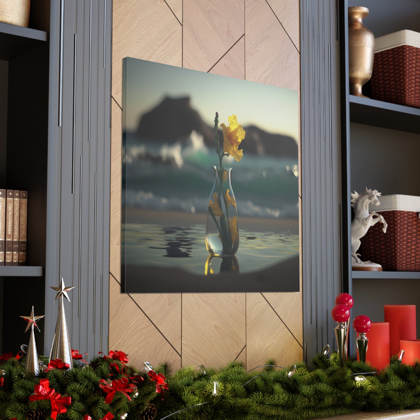 Canvas Gallery Wraps Yellow Gladiolus glass 2