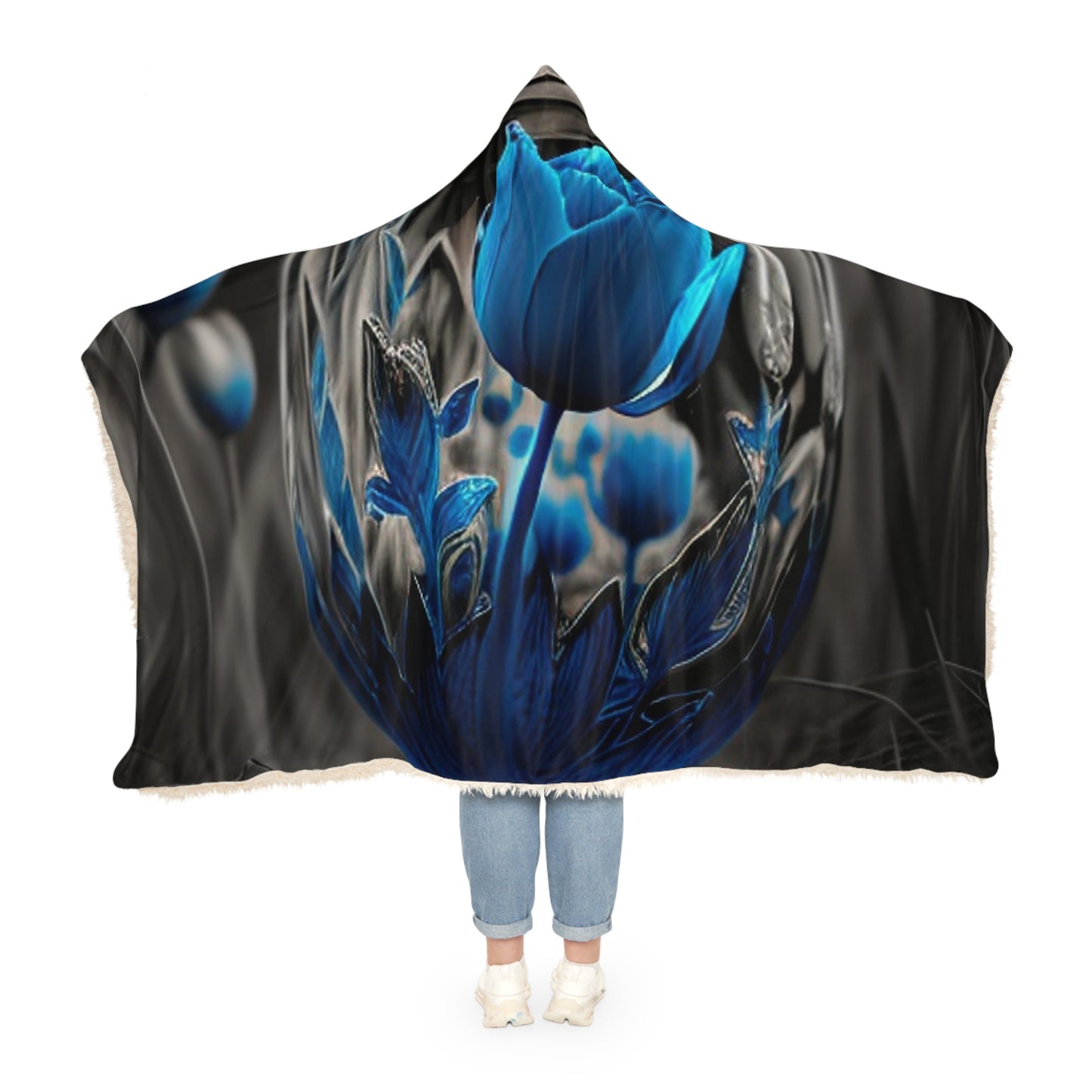 Snuggle Hooded Blanket Tulip Blue 2