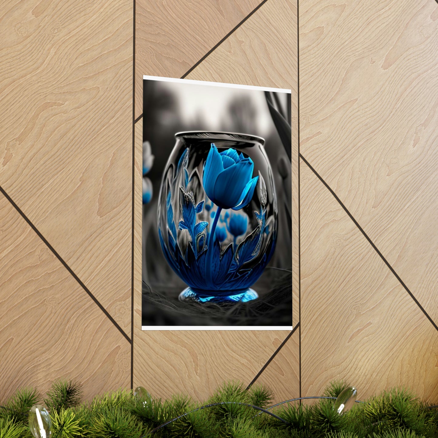 Premium Matte Vertical Posters Tulip Blue 2