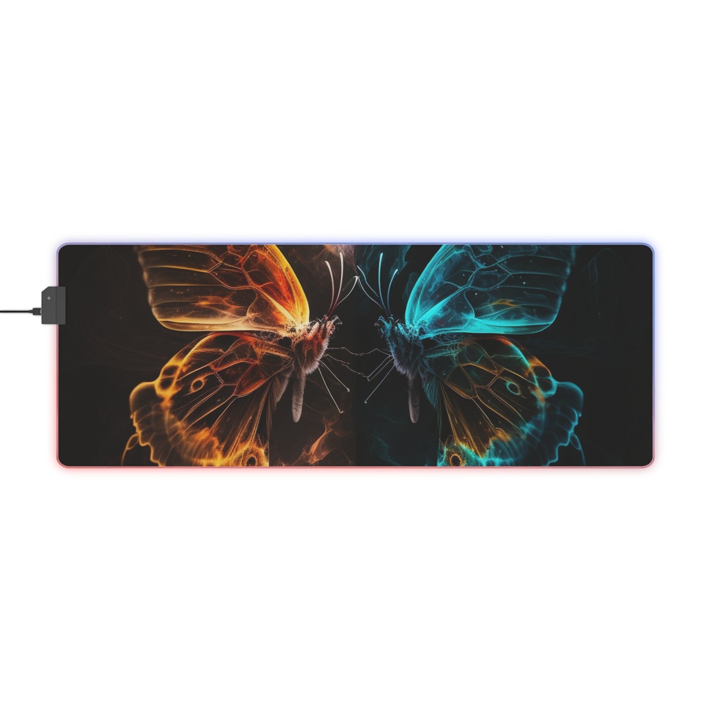 LED Gaming Mouse Pad Kiss Neon Butterfly 6