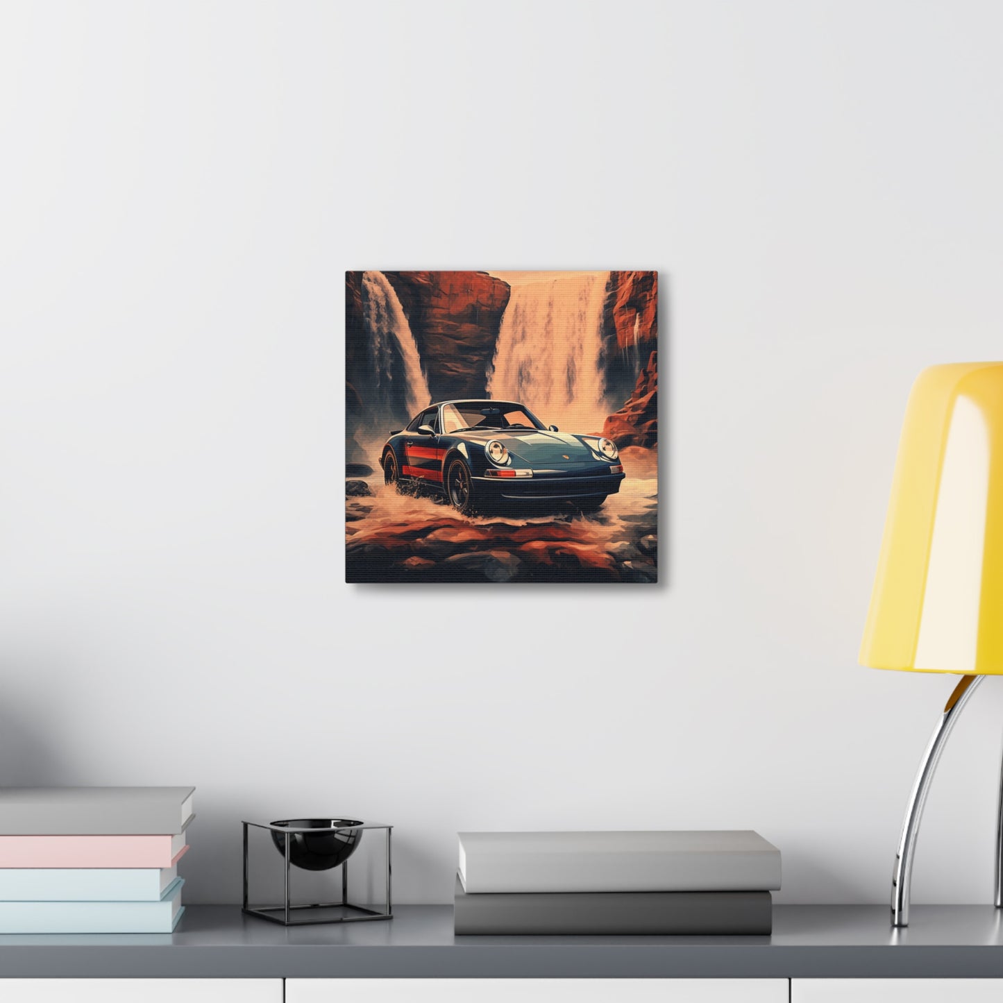 Canvas Gallery Wraps American Flag Porsche Abstract 3