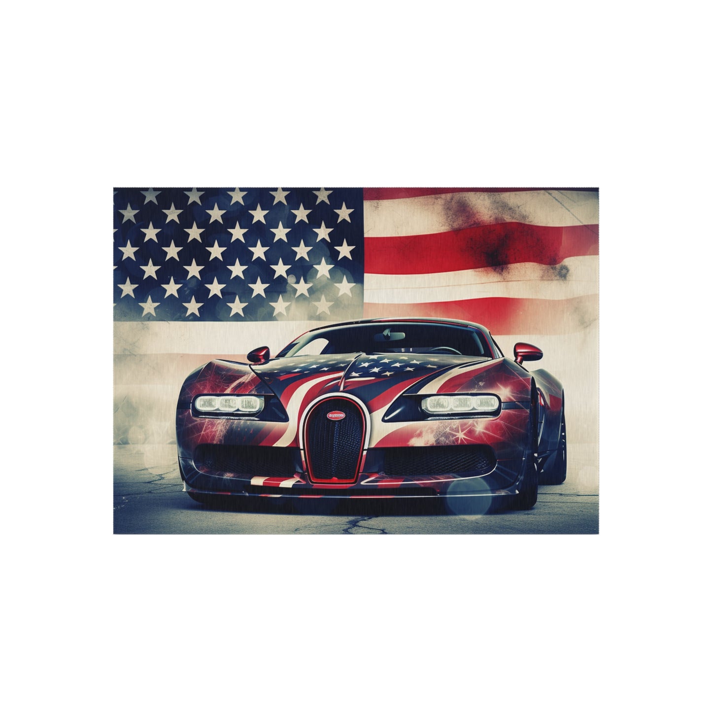 Outdoor Rug  Abstract American Flag Background Bugatti 1