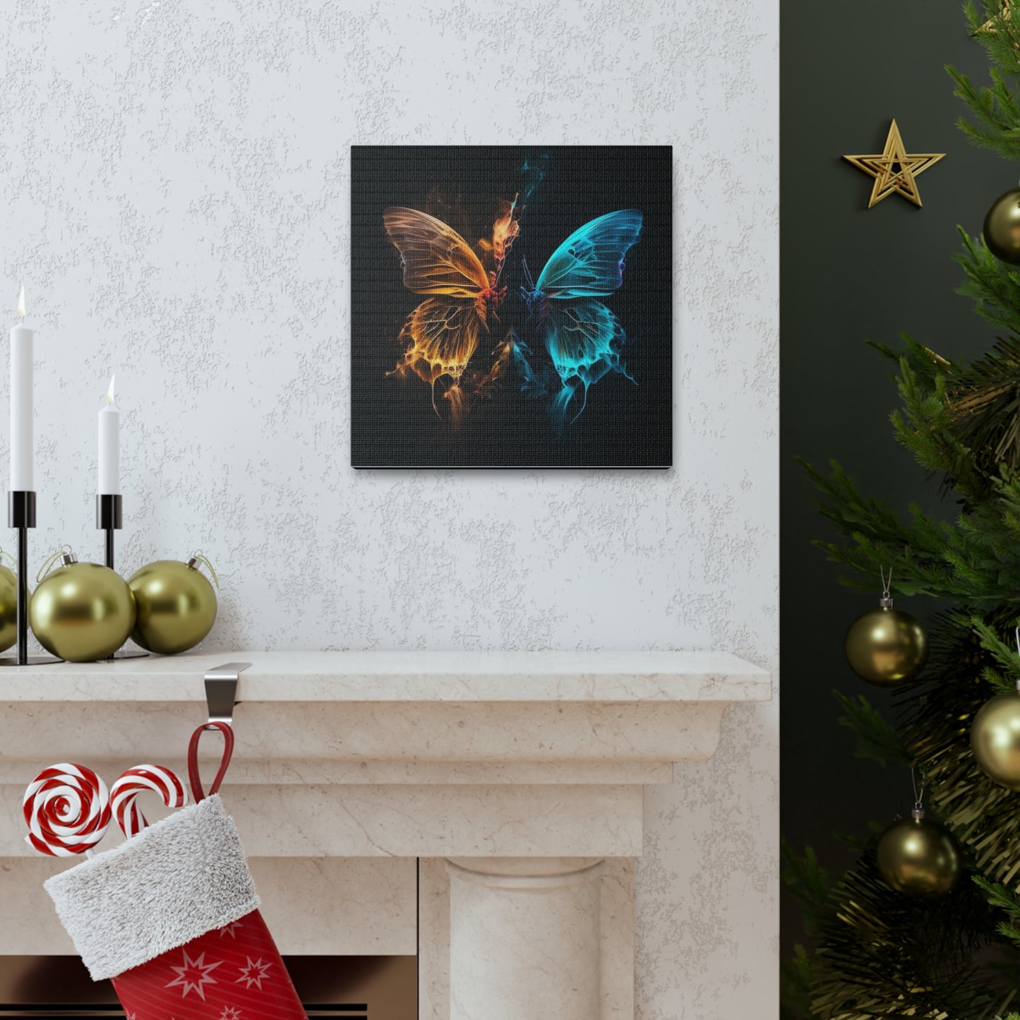 Canvas Gallery Wraps Neon Glo Butterfly 4