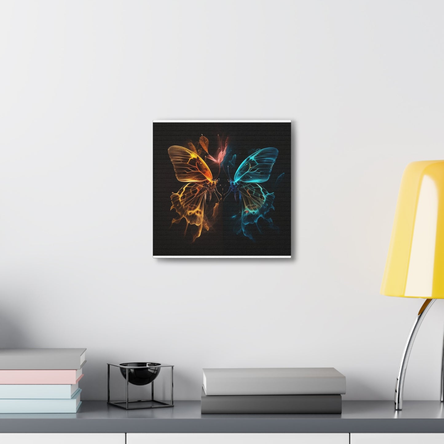 Canvas Gallery Wraps Kiss Neon Butterfly 4