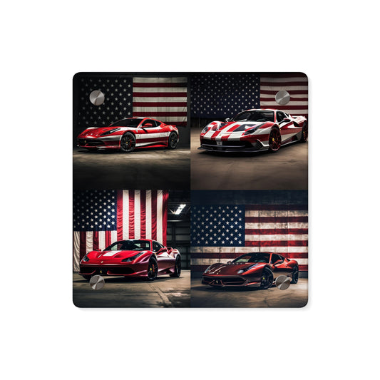 Acrylic Wall Art Panels American Flag Background Ferrari 5