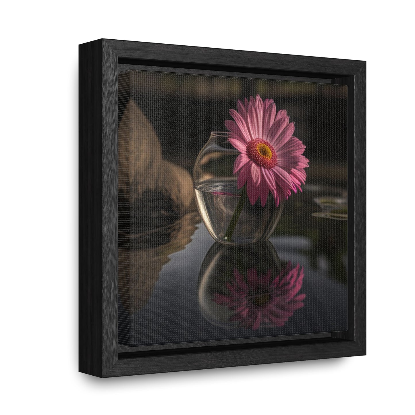 Gallery Canvas Wraps, Square Frame Pink Daisy 2