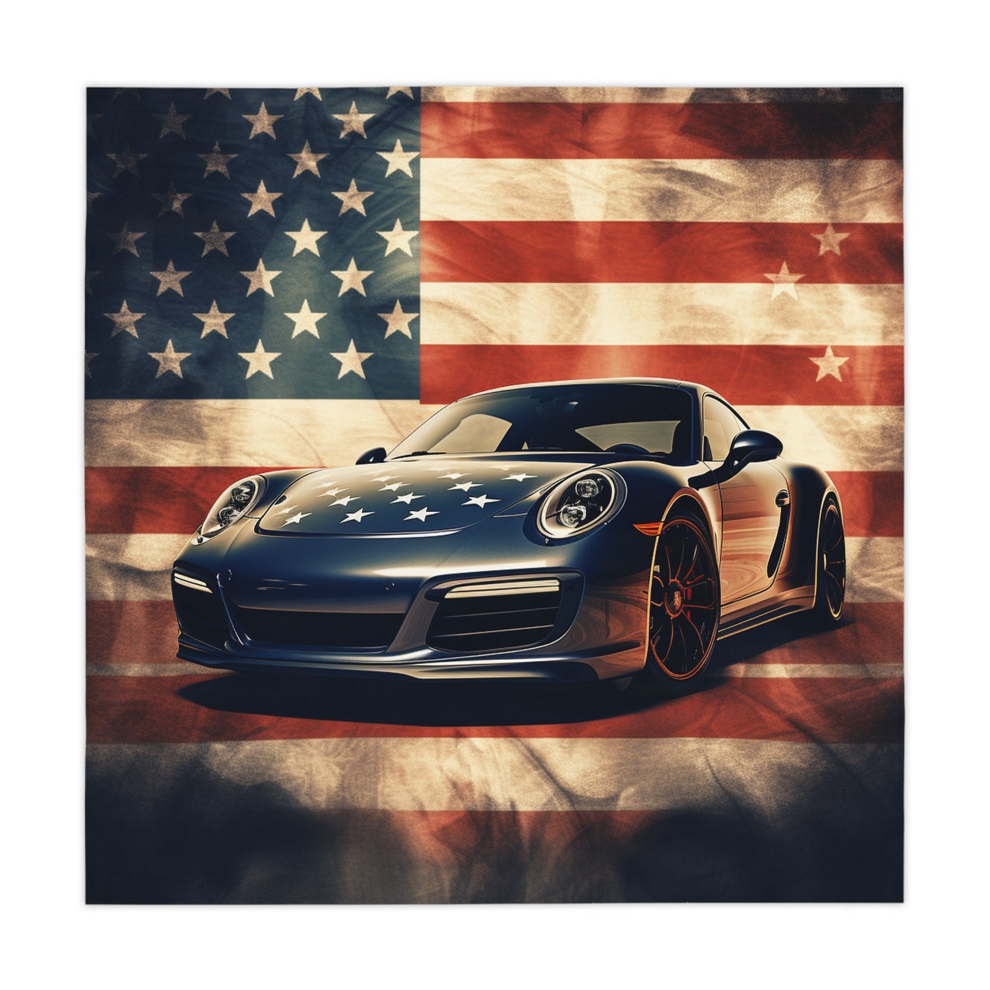 Tablecloth Abstract American Flag Background Porsche 3