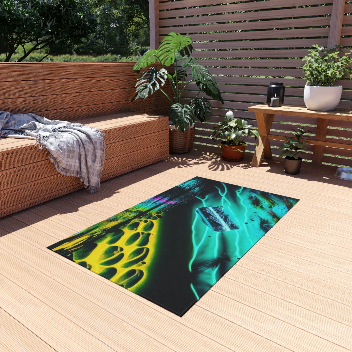 Outdoor Rug  Florescent Glow 2