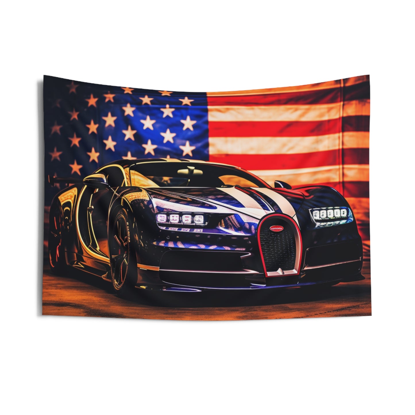 Indoor Wall Tapestries Macro Bugatti American Flag 4