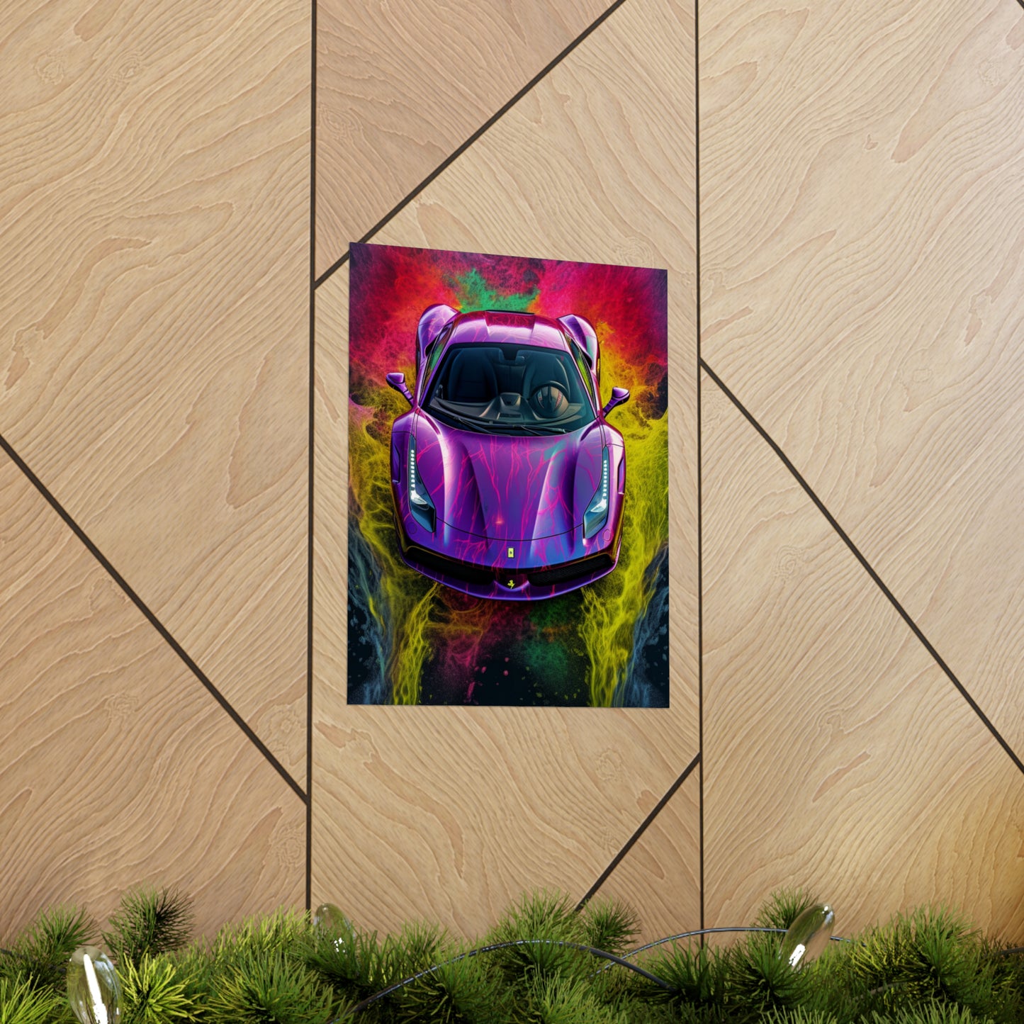 Premium Matte Vertical Posters Farrari Water 3