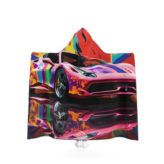 Hooded Blanket Hyper Colorfull Ferrari 3