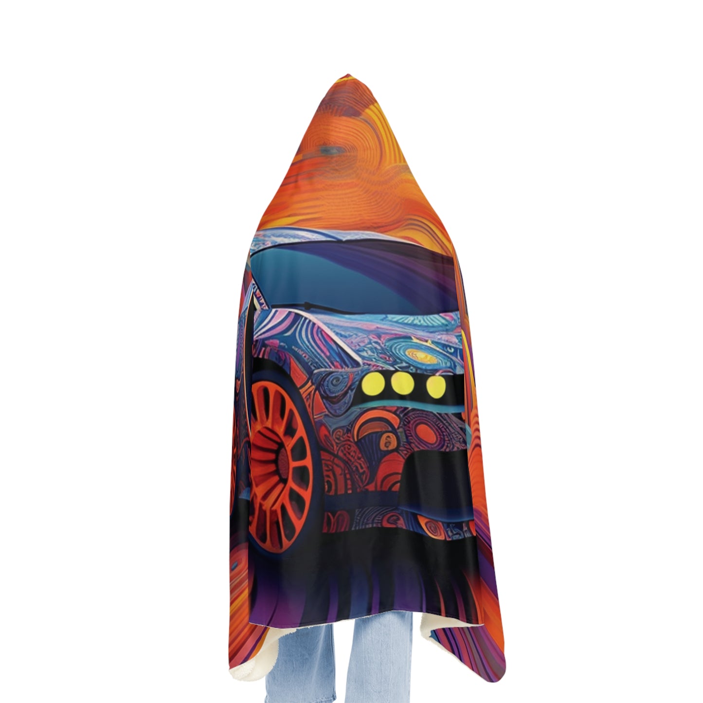 Snuggle Hooded Blanket Bugatti Abstract Concept 4