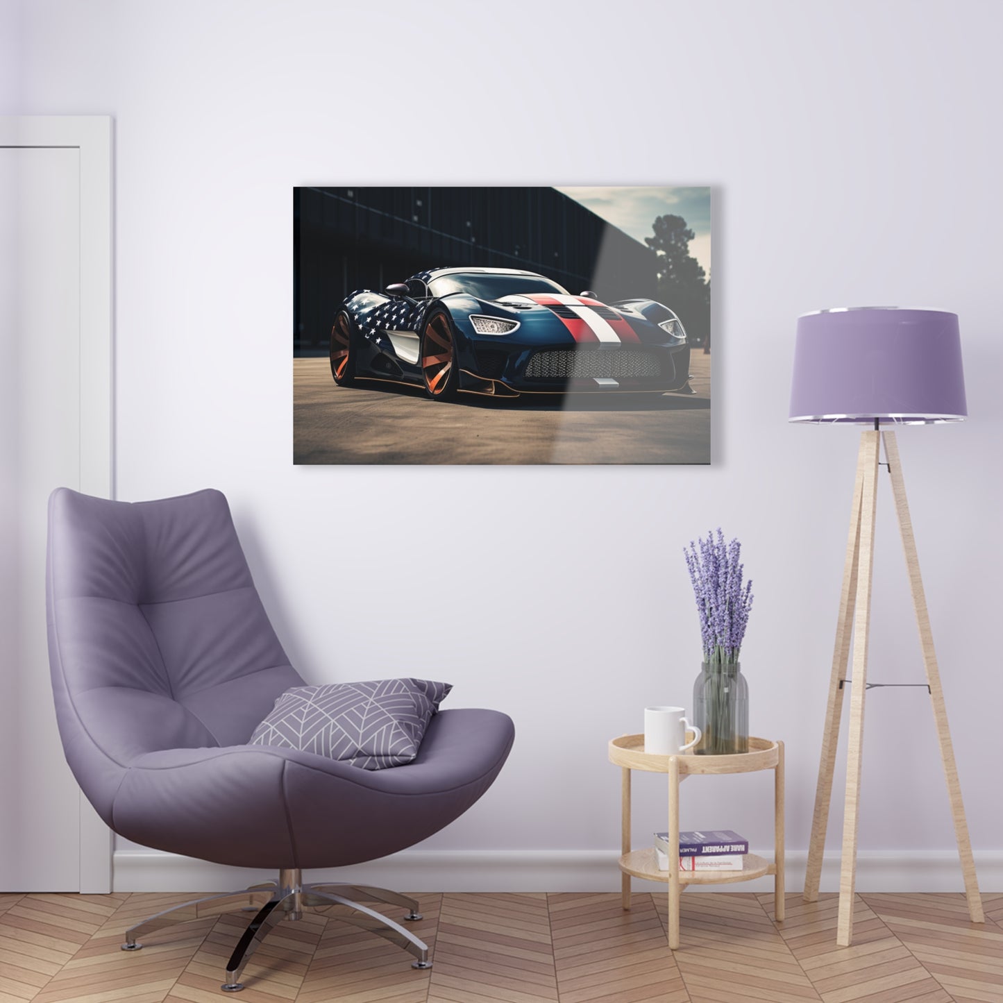 Acrylic Prints Bugatti Flag American 2