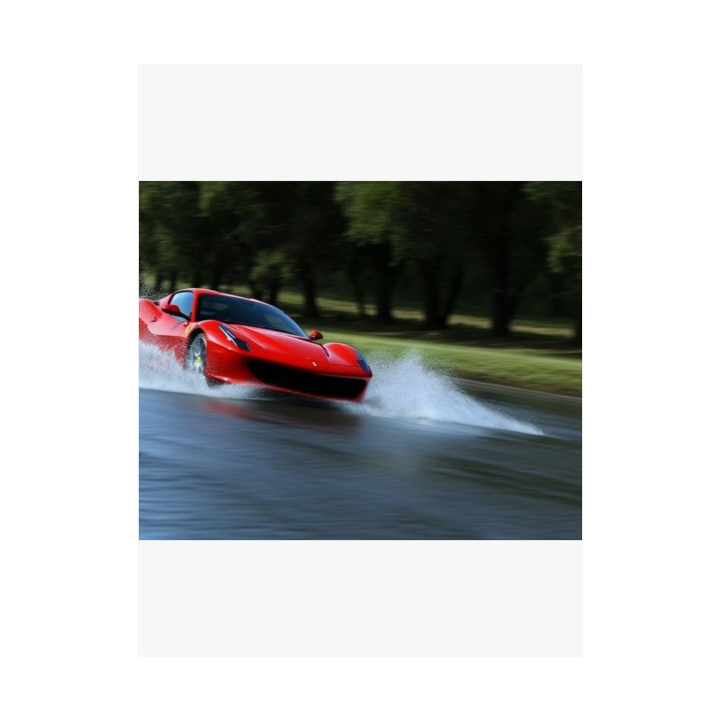 Premium Matte Vertical Posters Water Ferrari Splash 3