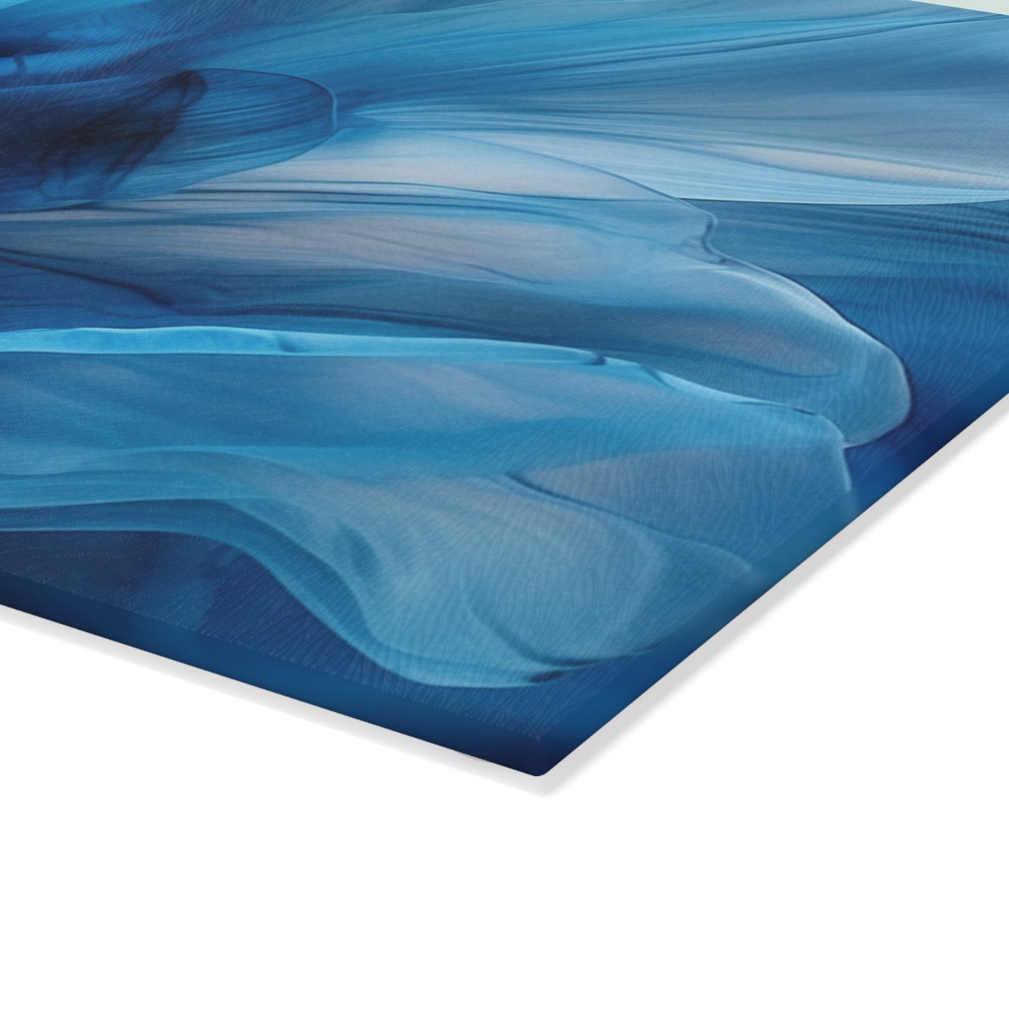 Glass Cutting Board Blue Tluip Abstract 2