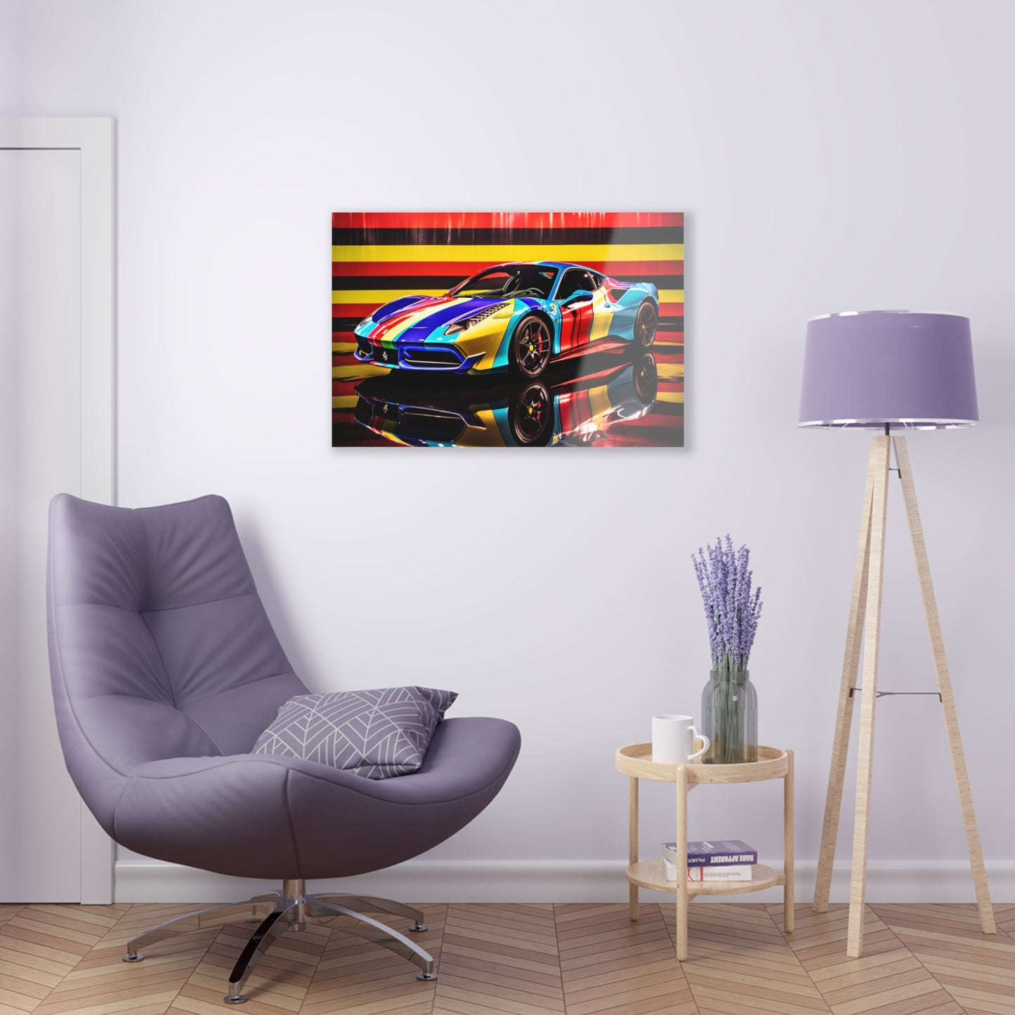 Acrylic Prints Hyper Colorfull Ferrari 2