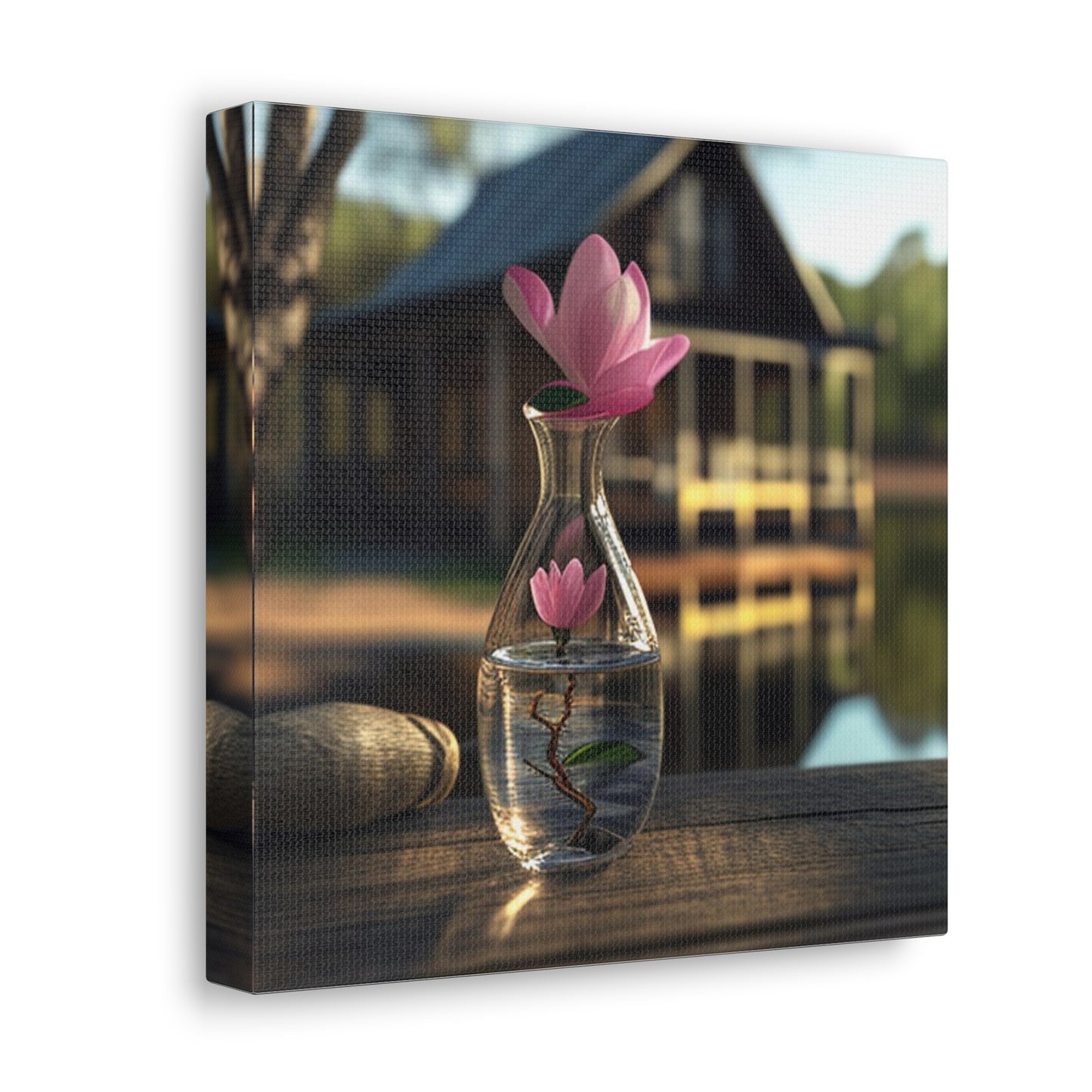 Canvas Gallery Wraps Magnolia in a Glass vase 4