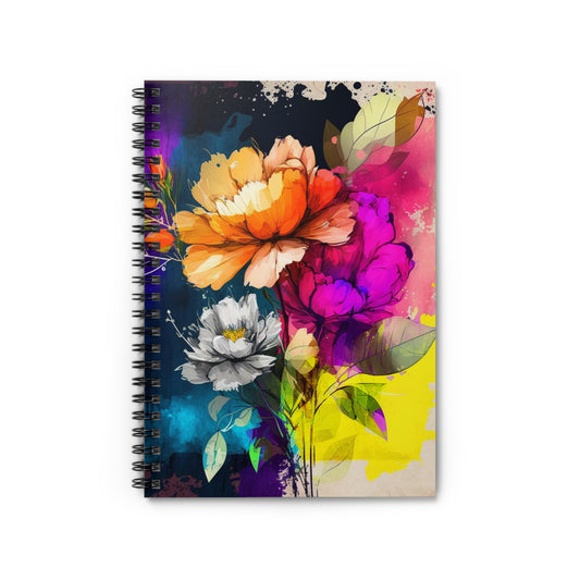 Spiral Notebook - Ruled Line Bright Spring Flowers 4