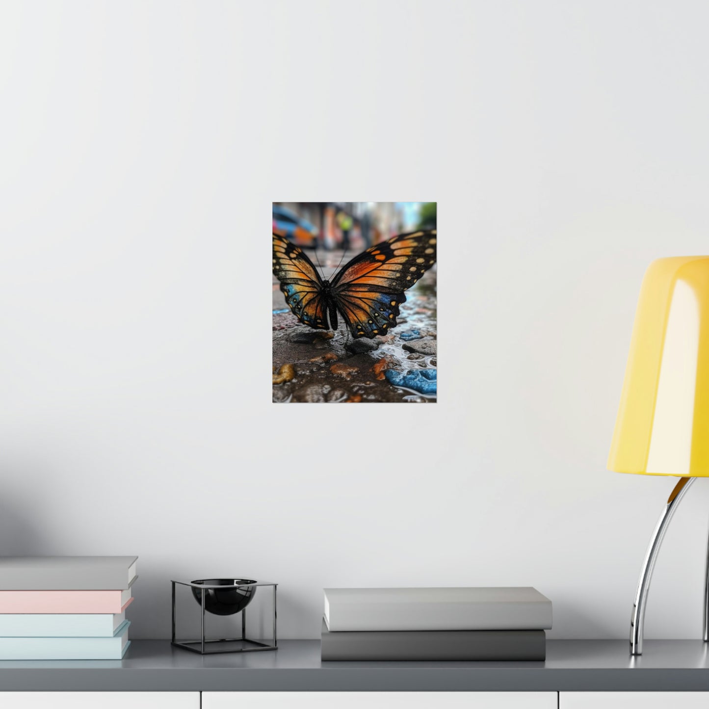 Premium Matte Vertical Posters Water Butterfly Street 4