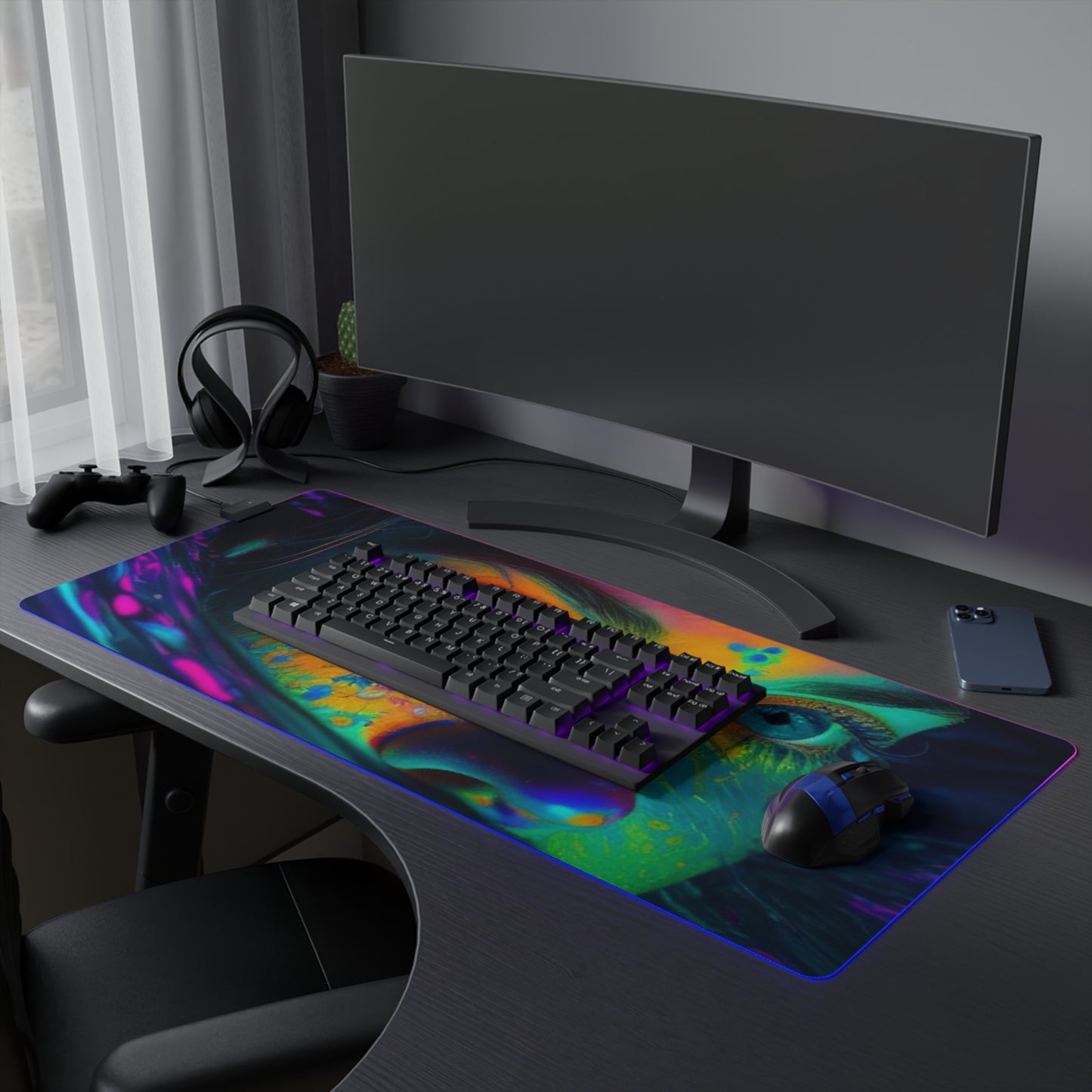 LED Gaming Mouse Pad Florescent Glow 3