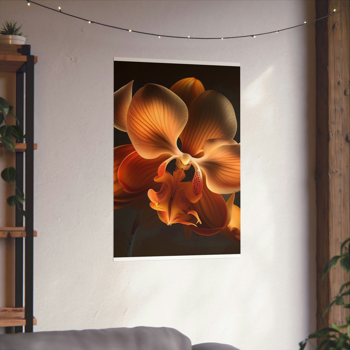 Premium Matte Vertical Posters Orange Orchid 2