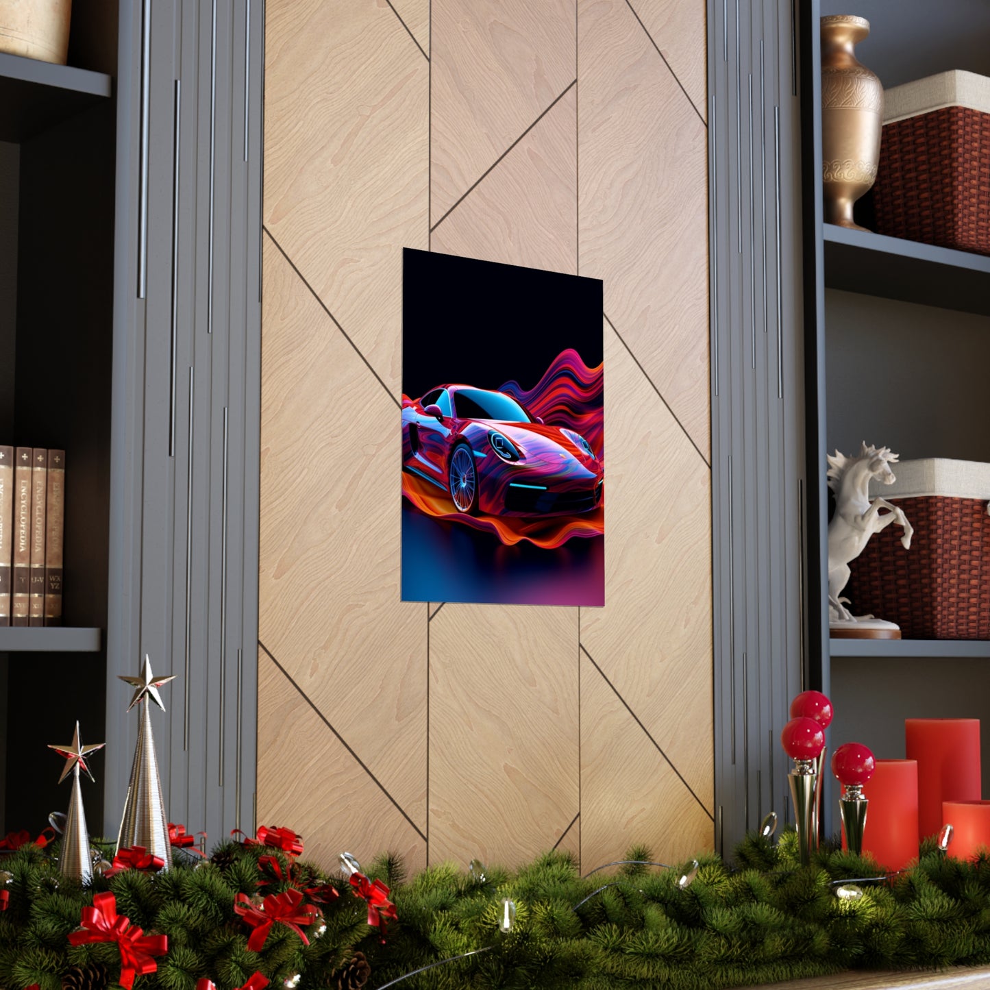 Premium Matte Vertical Posters Porsche Water Fusion 4