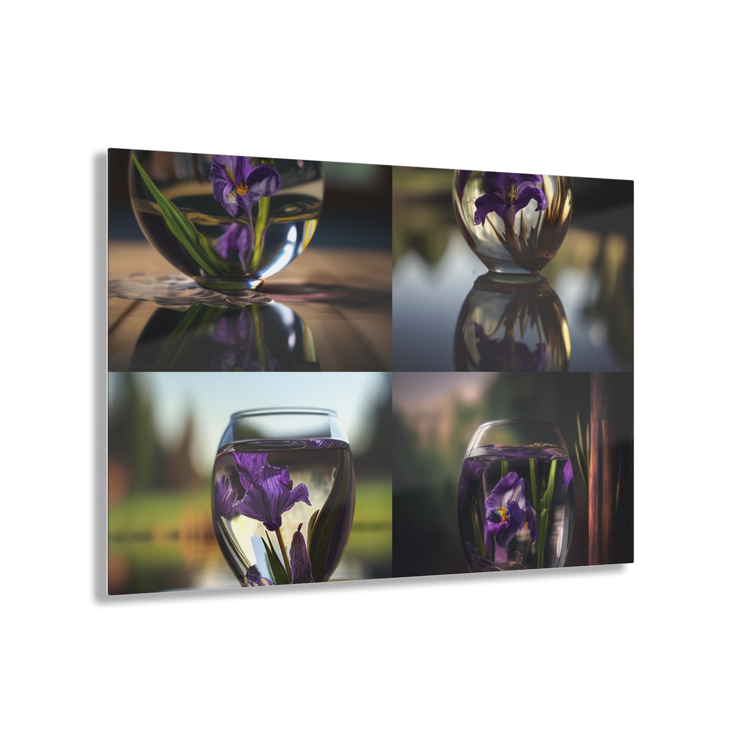 Acrylic Prints Purple Iris in a vase 5